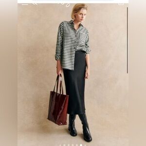 Sezane Sandy Black Skirt Size 44